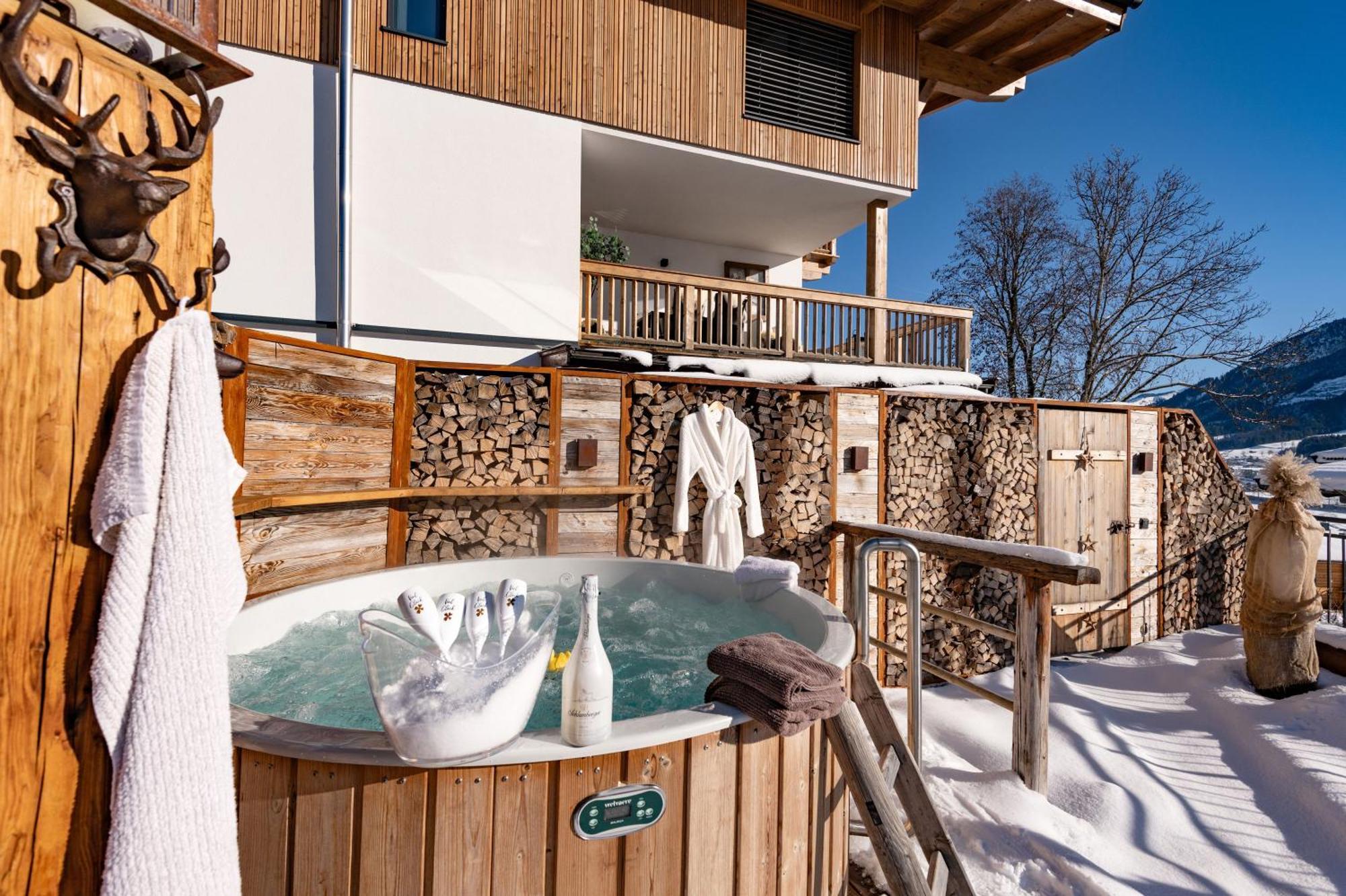 Luxus Ferienwohnung Almhuette Brixen im Thale Exteriér fotografie